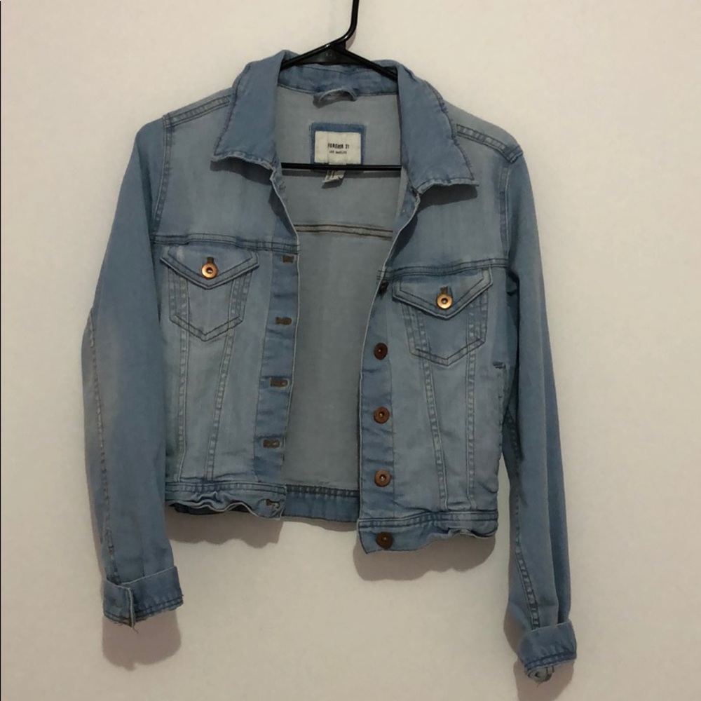 Small light blue jean jacket